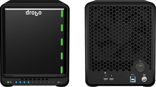 Drobo 5D front and back