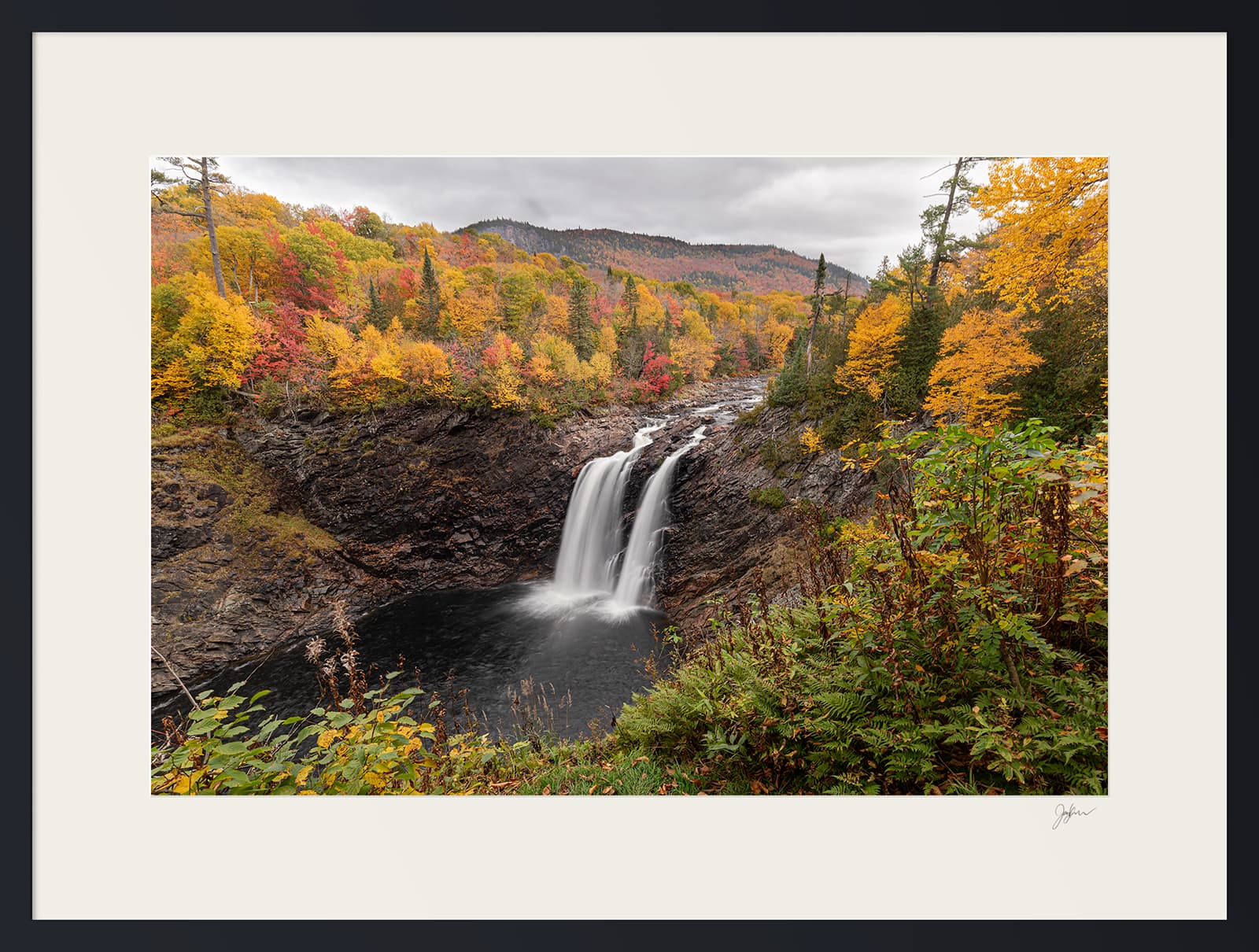 framed fine art print of Agawa Falls