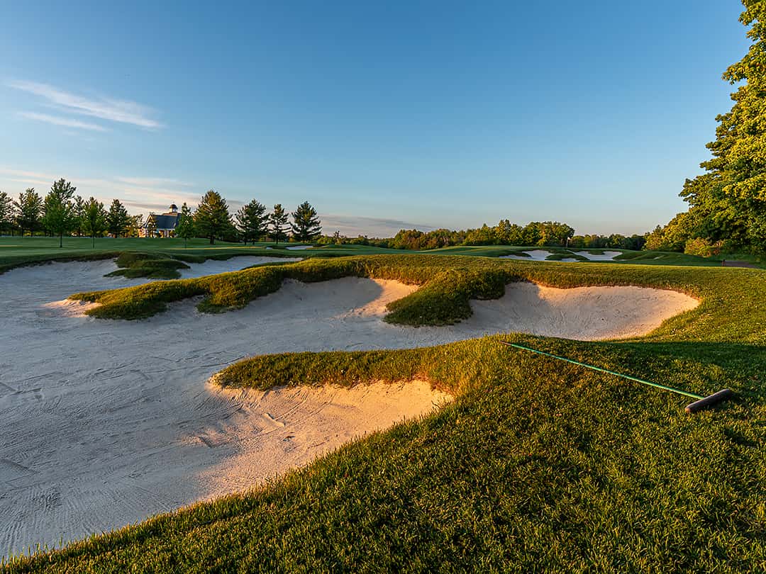 sandtrap at sunset
