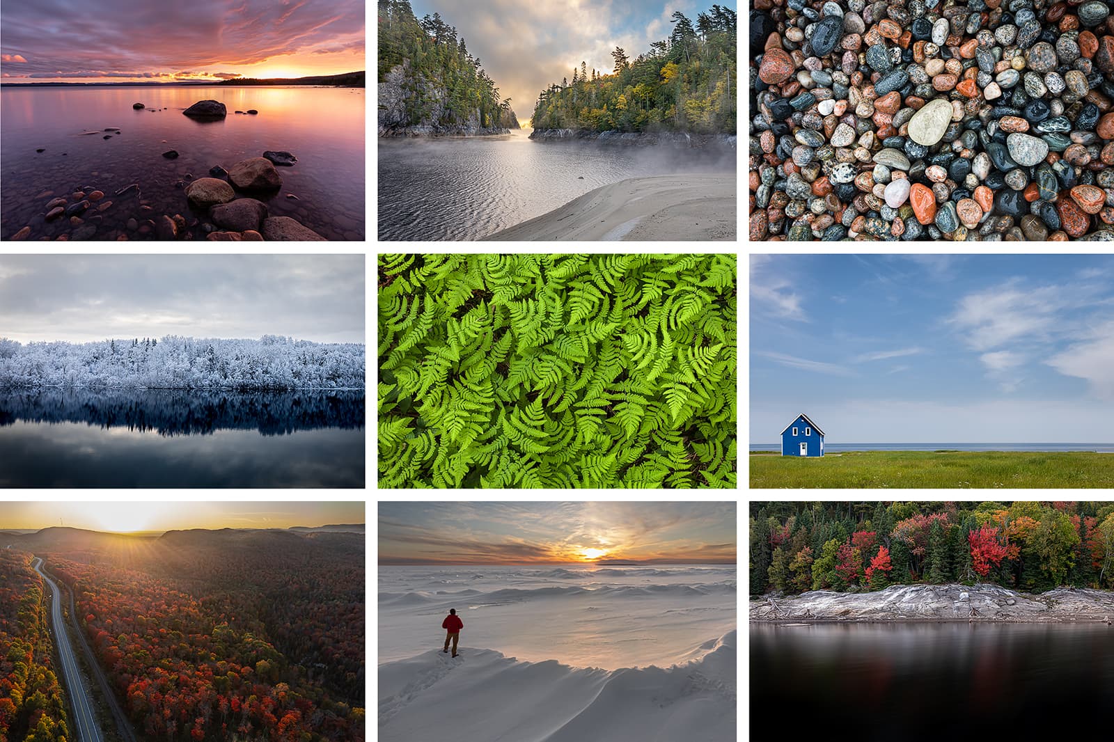 grid of stock photos