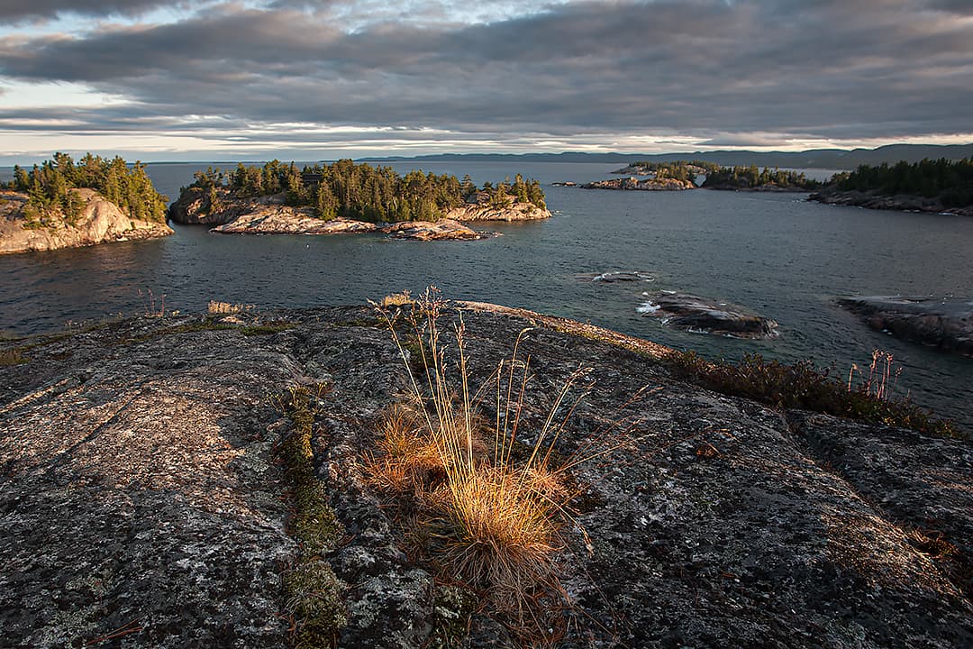 Early morning view of the cove from the cliffs above