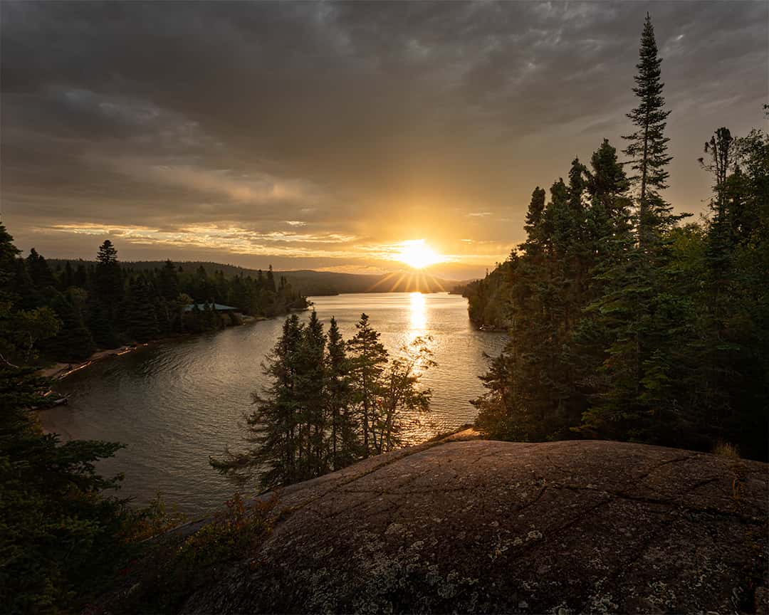 sunrise over Hattie Cove