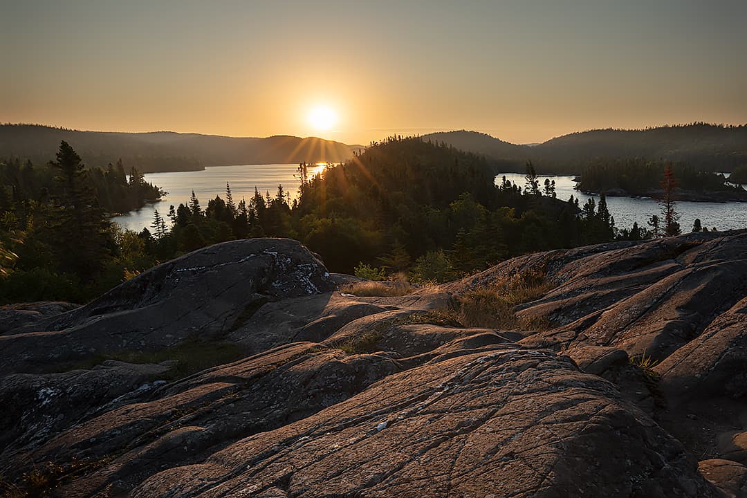 sunrise at Hattie Cove in Pukaskwa National Park
